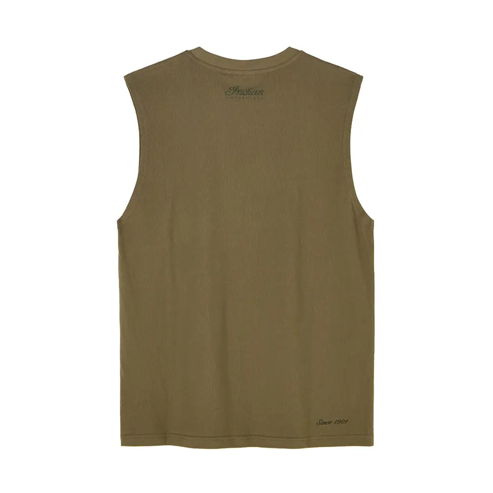 Headdress Print Tank, Green