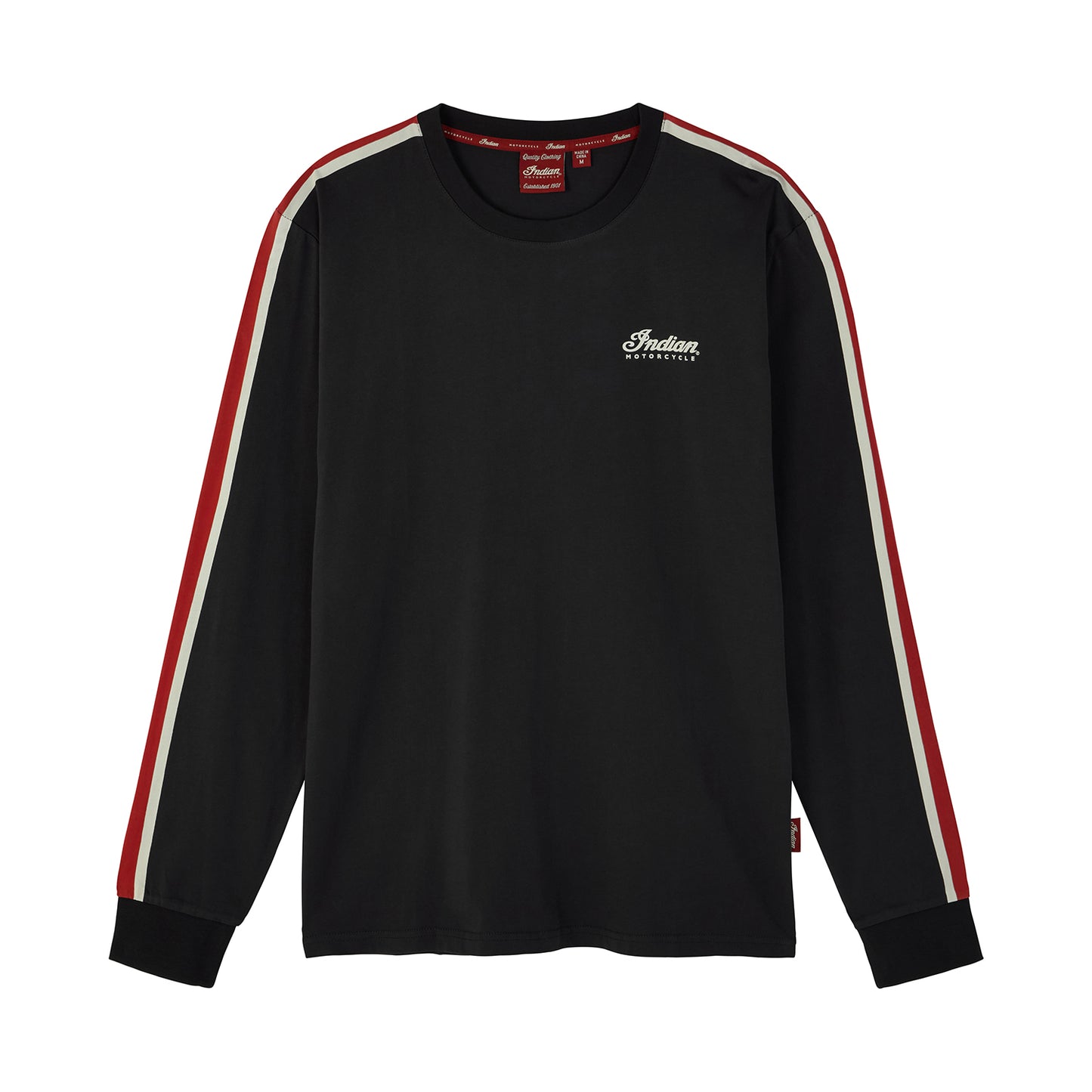 Striped Long Sleeves Headdress LS Tee, Black