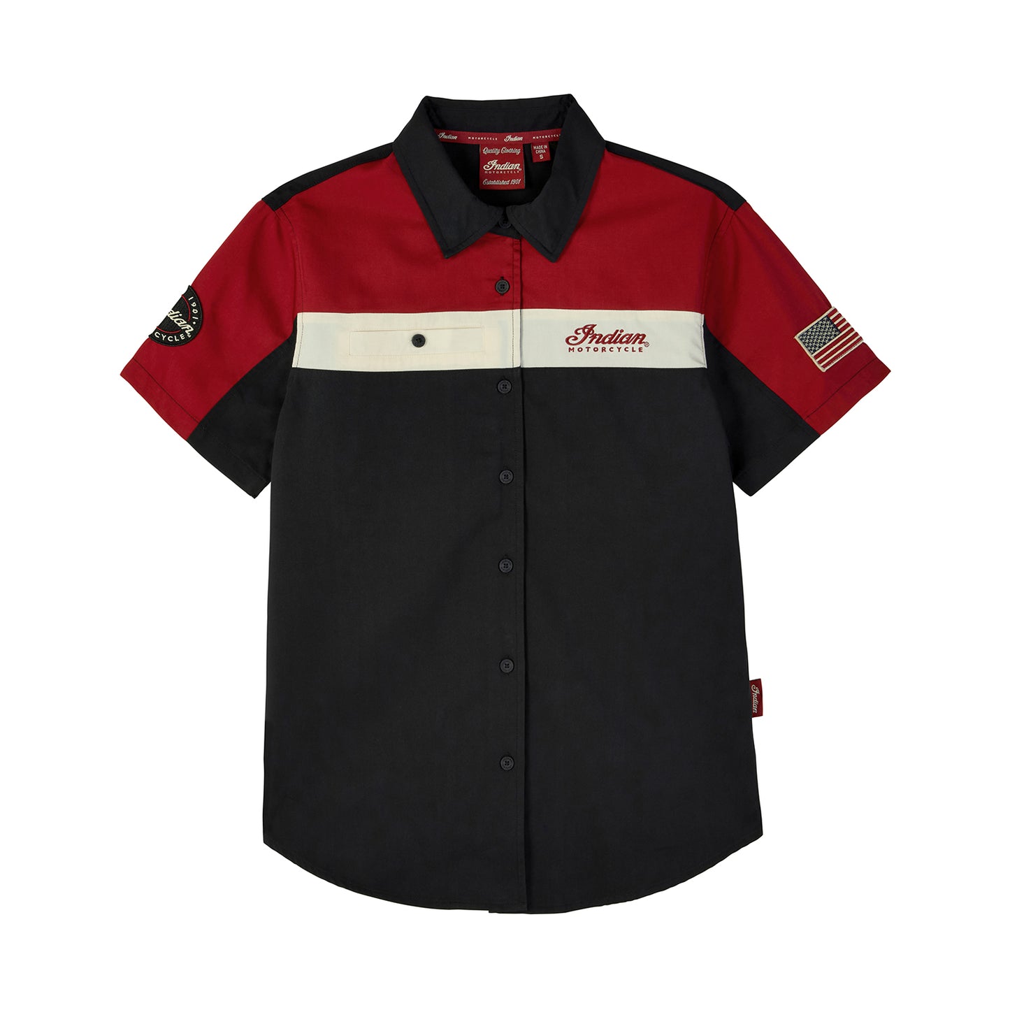 Headdress Colorblock Shop Shirt, Red