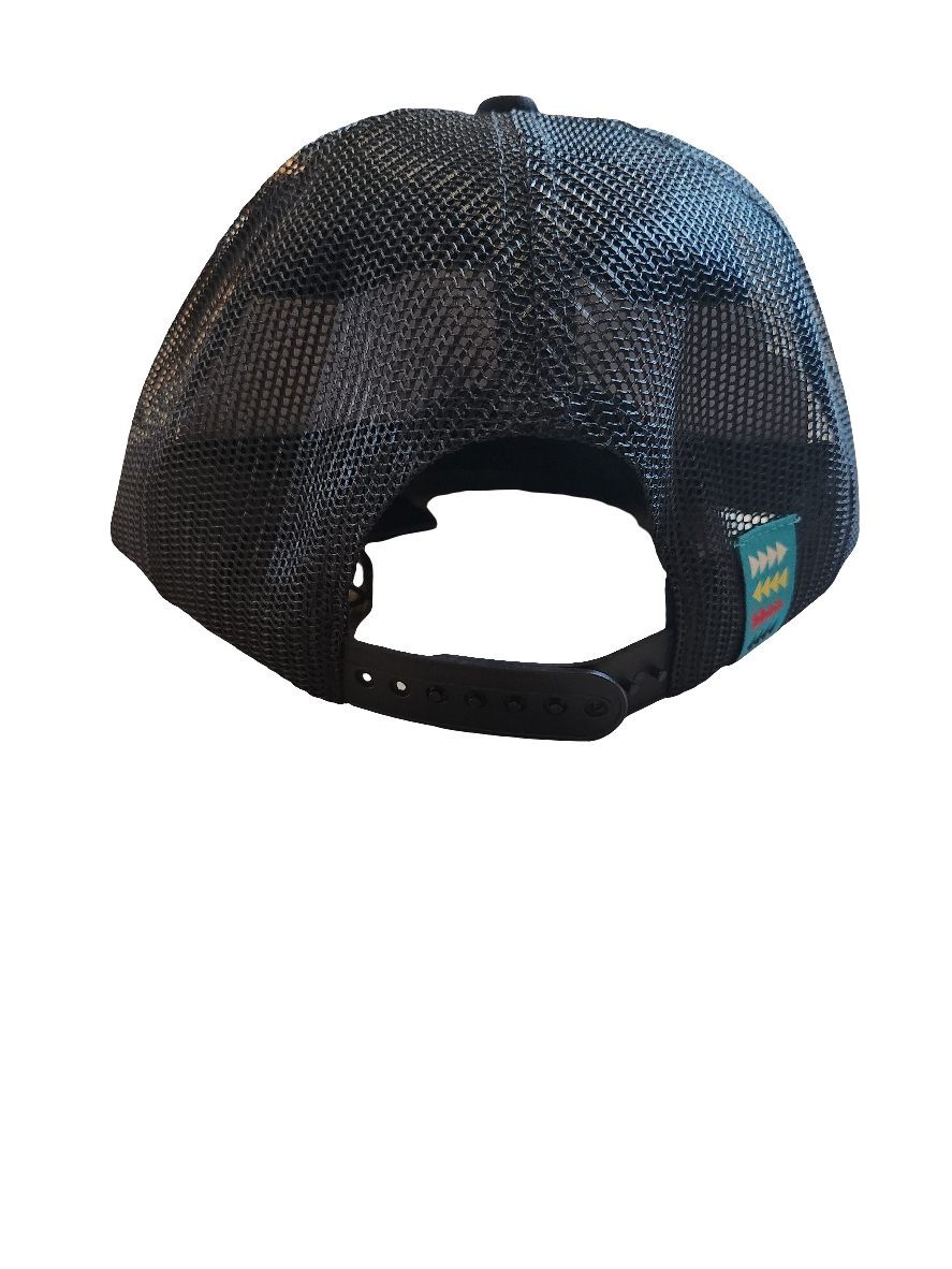 Printed Trucker Cap Black