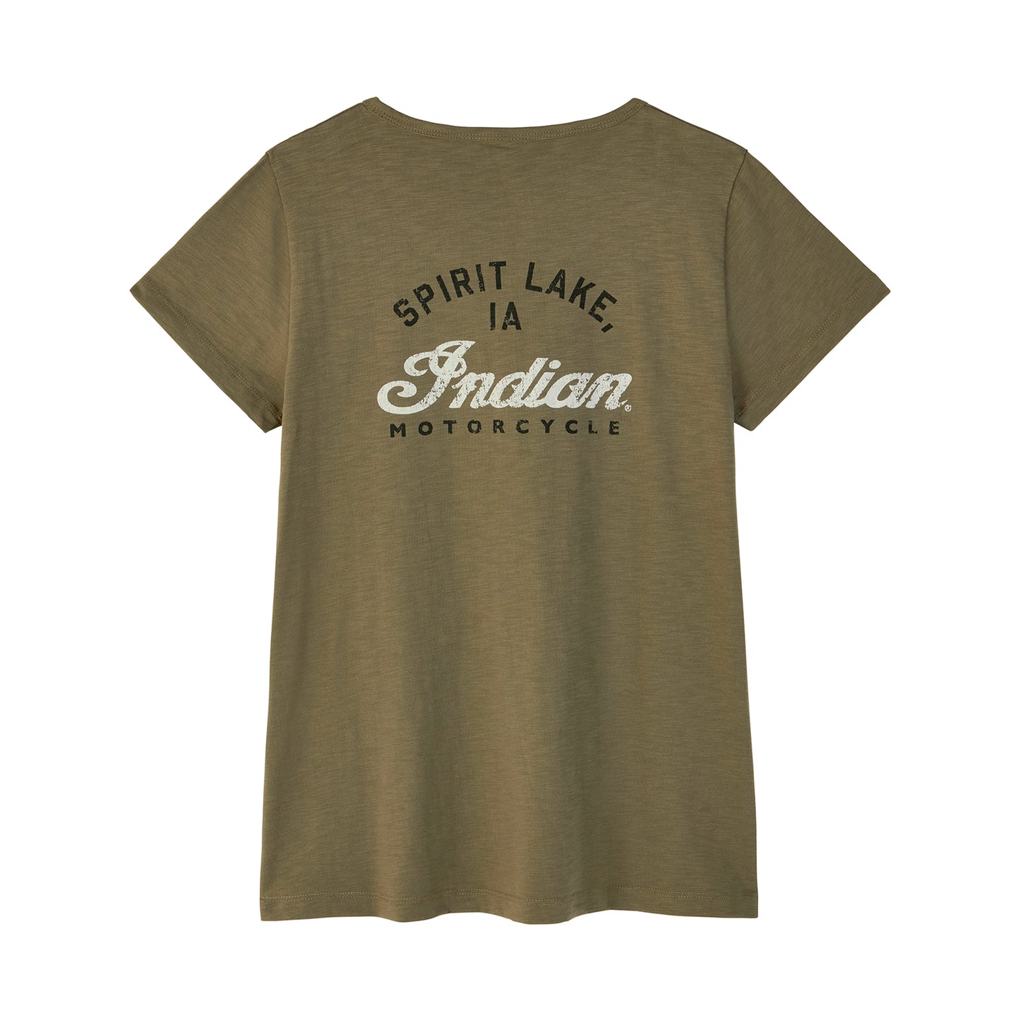 Spirit Lake IA Henley Tee, Green