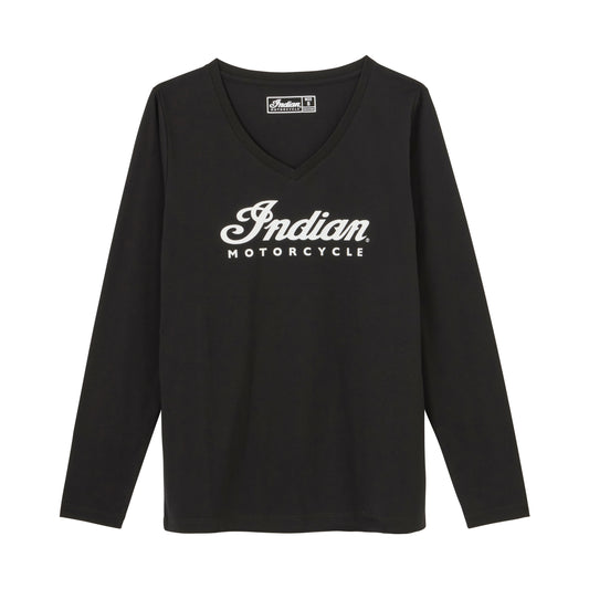 Essential Script Logo LS Tee, Black