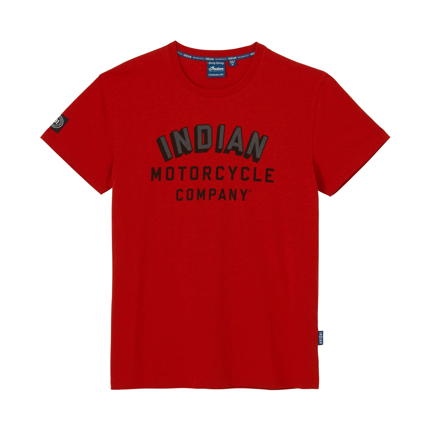 Arched Block Logo Tee, Red