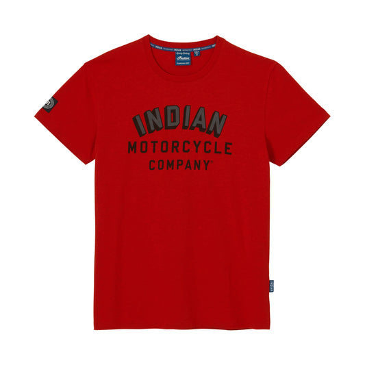 Arched Block Logo Tee, Red