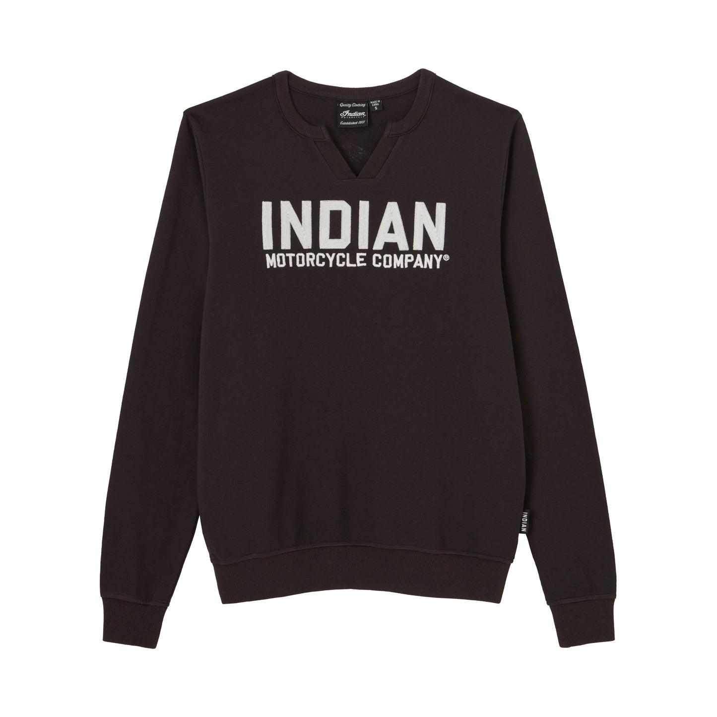 Chainstitch Embroidery LS Tee, Black