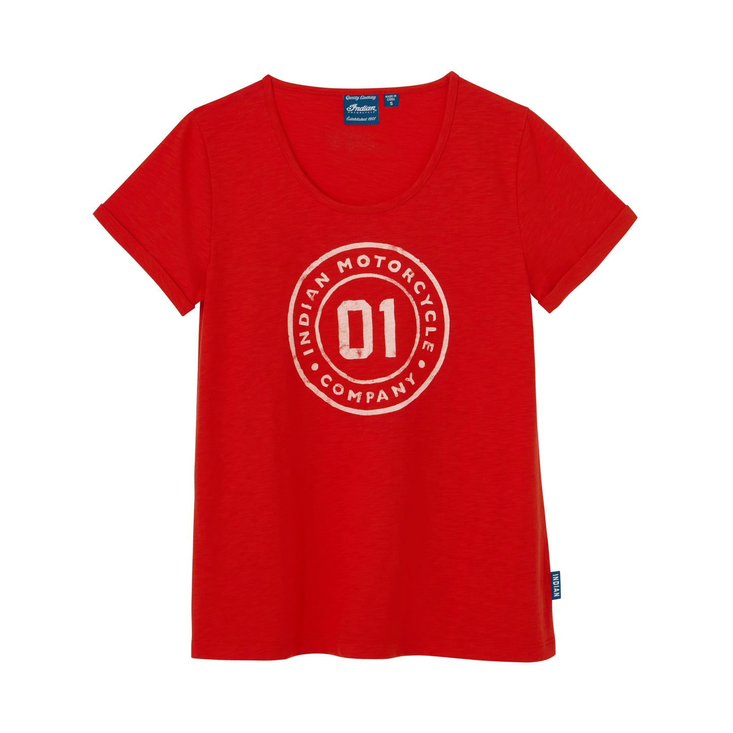 Stamp Circle Logo Tee, Red