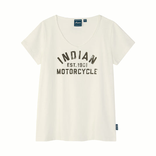 EST. 1901 Block Printed Tee, White