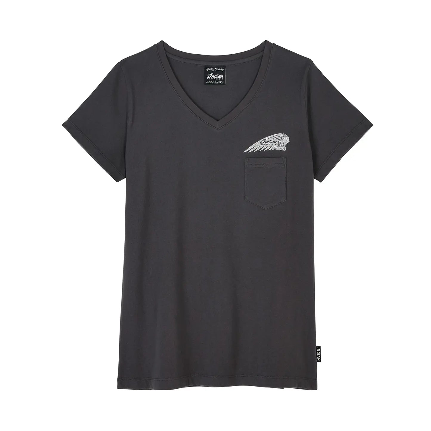 Outline Block Pocket T-shirt, Gray