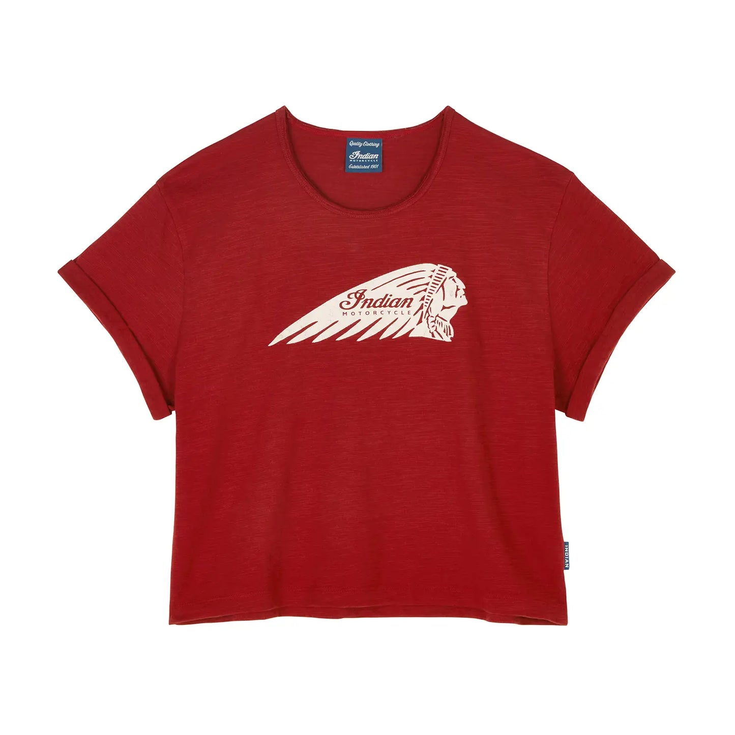 Cropped Headdress T-shirt, Red