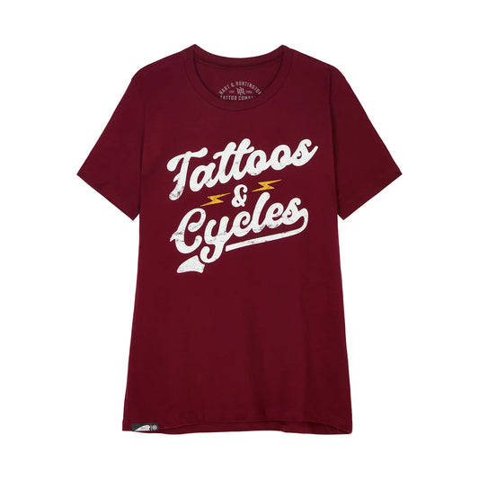 IMC X HH Tattoos & Cycles T-shirt, Red
