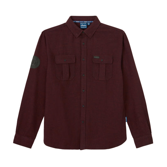 Flannel Twill Shirt, Red