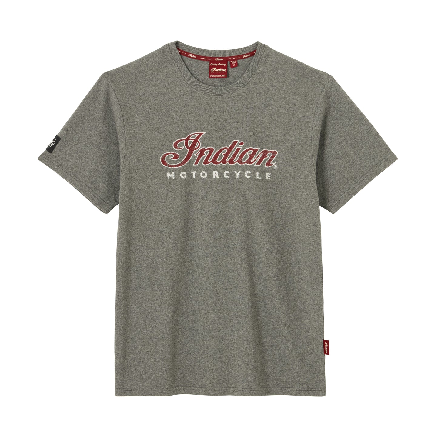 Indian Marl Logo Tee, Gray