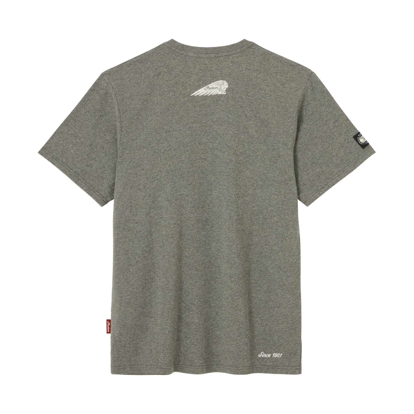 Indian Marl Logo Tee, Gray