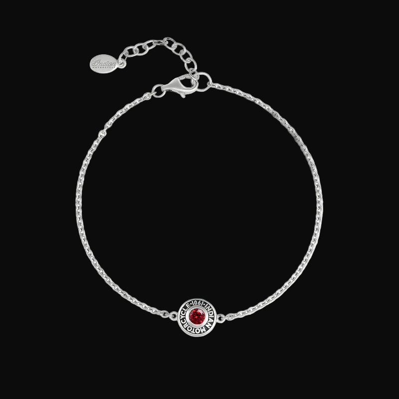 Rivet & Black Stone Bracelet (Sterling Silver)