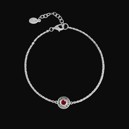 Rivet & Black Stone Bracelet (Sterling Silver)