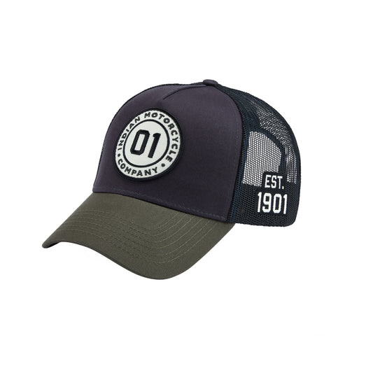01 Patch Trucker Cap, Gray