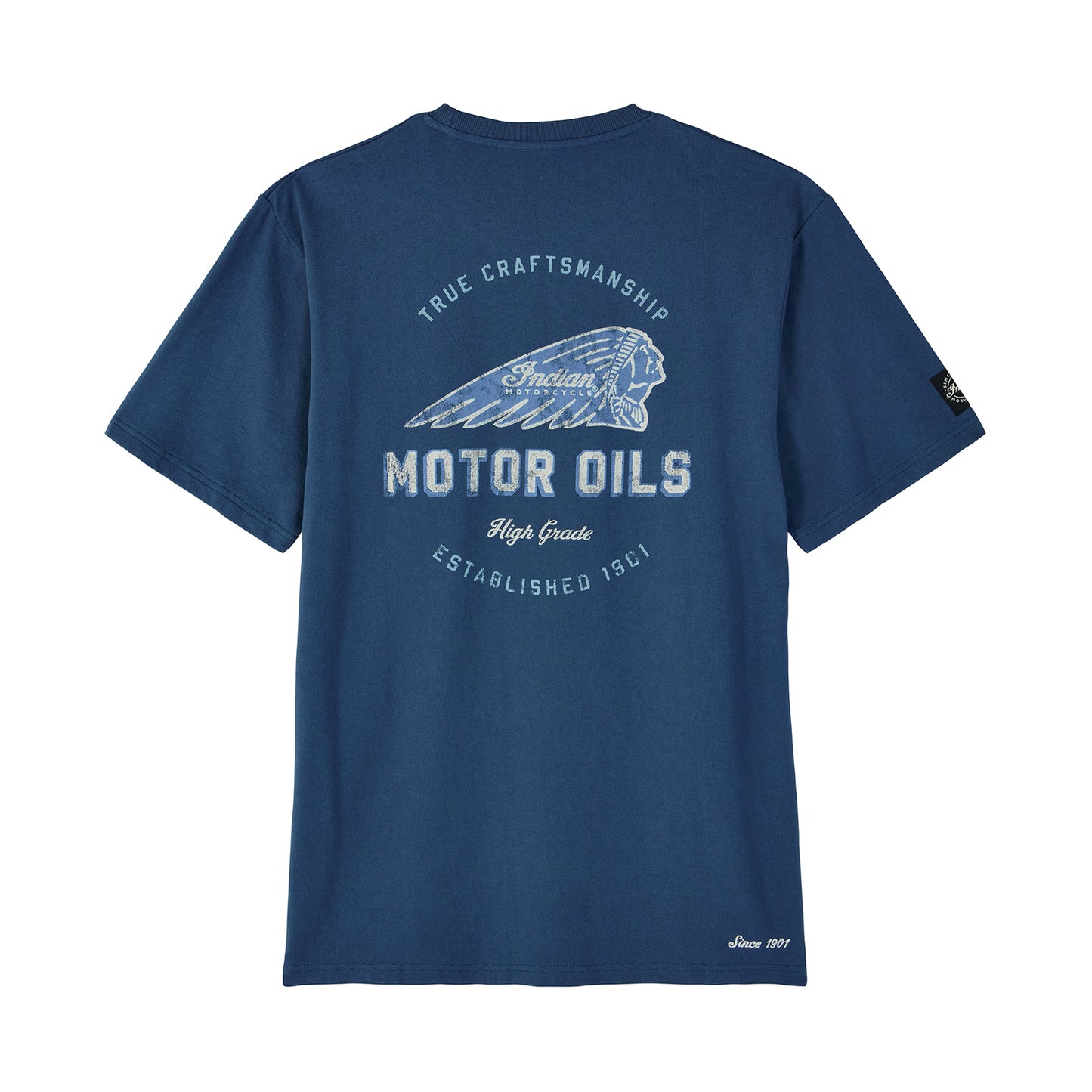 Moto Oil Pocket Tee, Blue