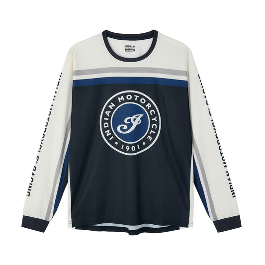 Script Performance Racing Tee, Blue