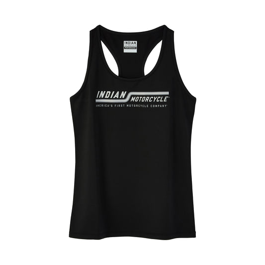 Indian Women's Graphic Performance Tank, Black