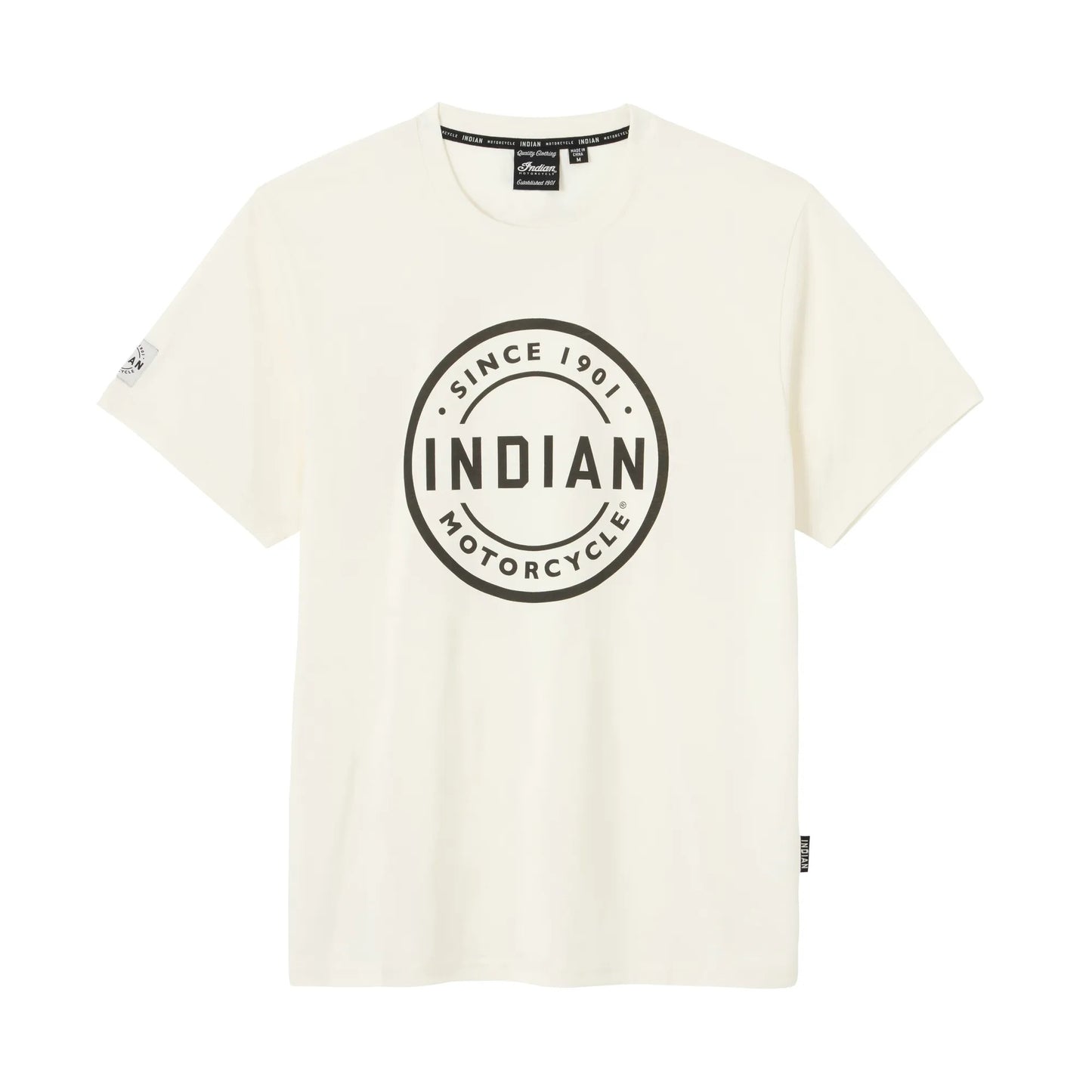 Circle Block Logo Tee, White