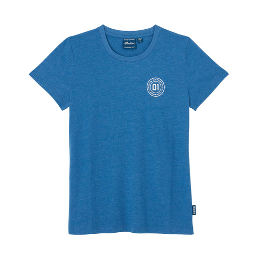 Vertical Logo Printed Tee, Blue