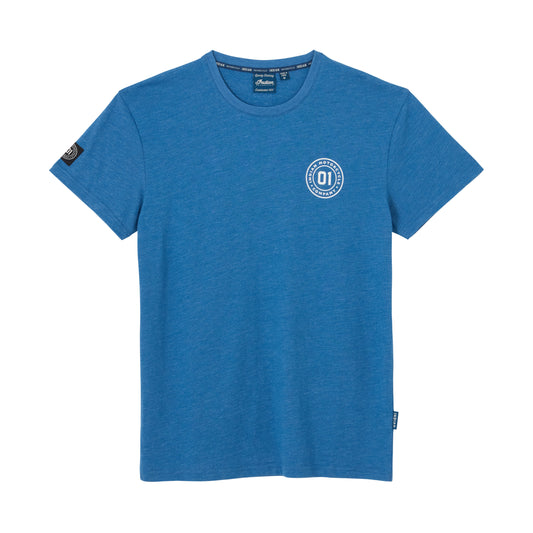 Vertical Logo Printed Tee, Blue