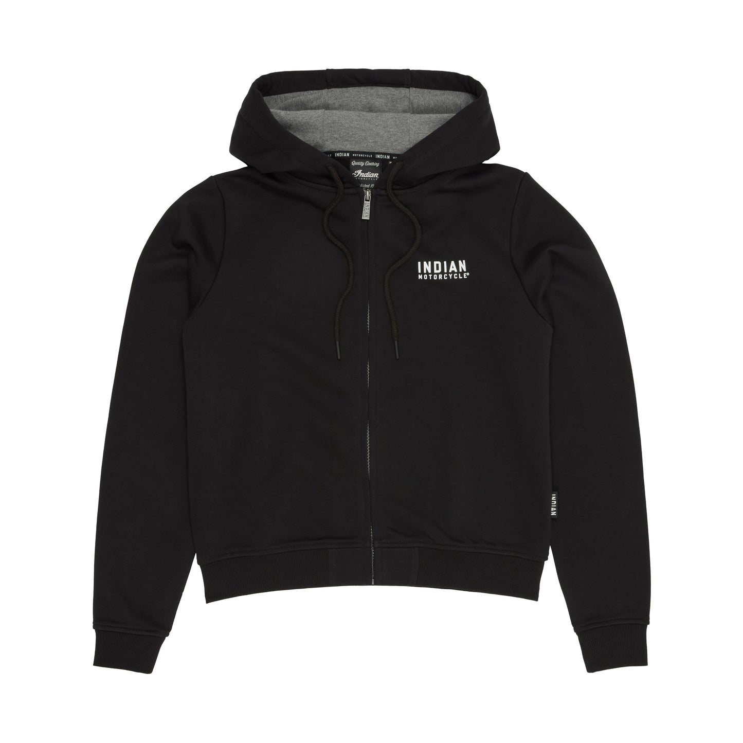 EST 1901 Indian Cropped Hoodie, Black