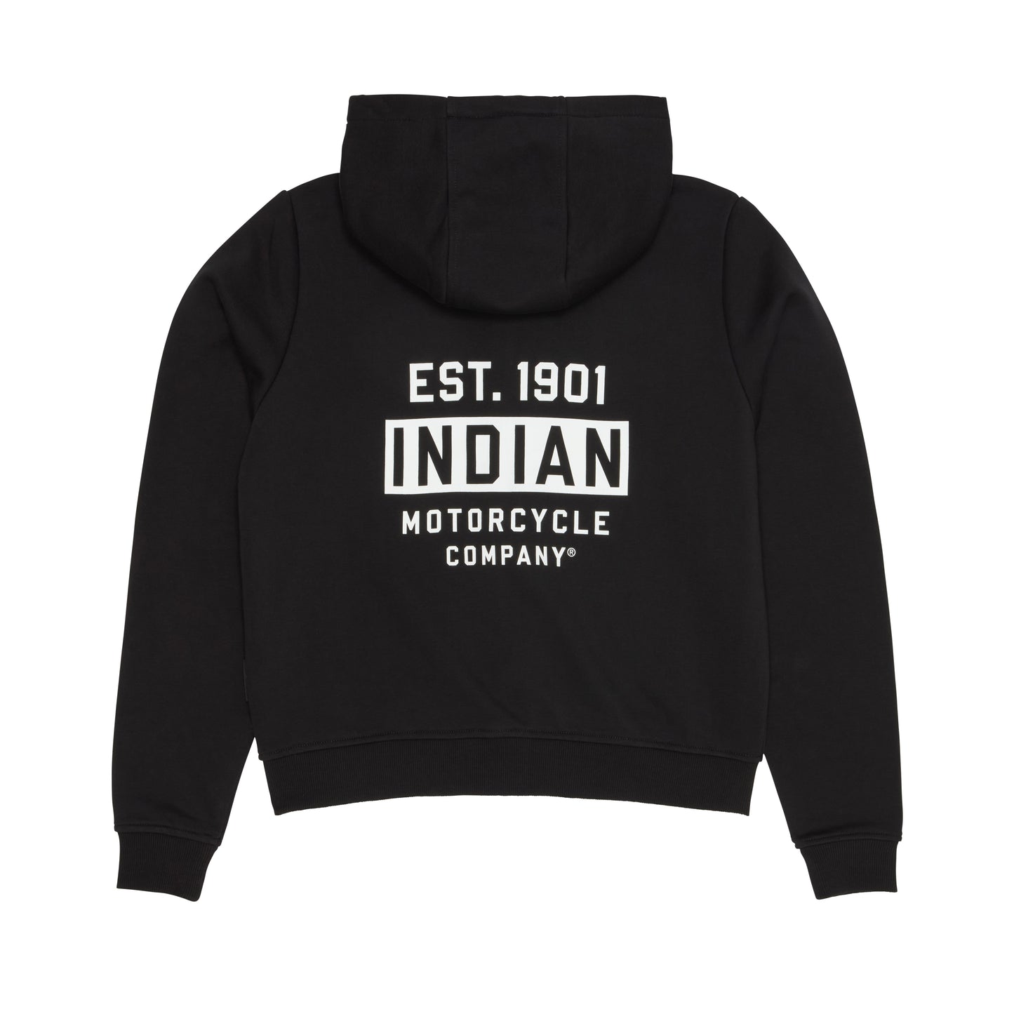 EST 1901 Indian Cropped Hoodie, Black