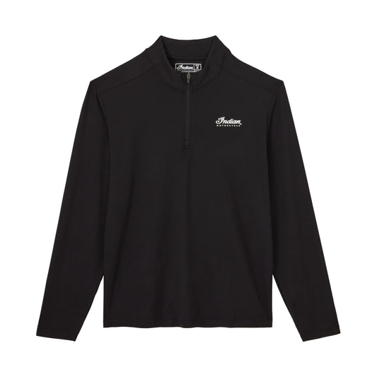 Men's Essential Quarter Zip LS Tee, Black