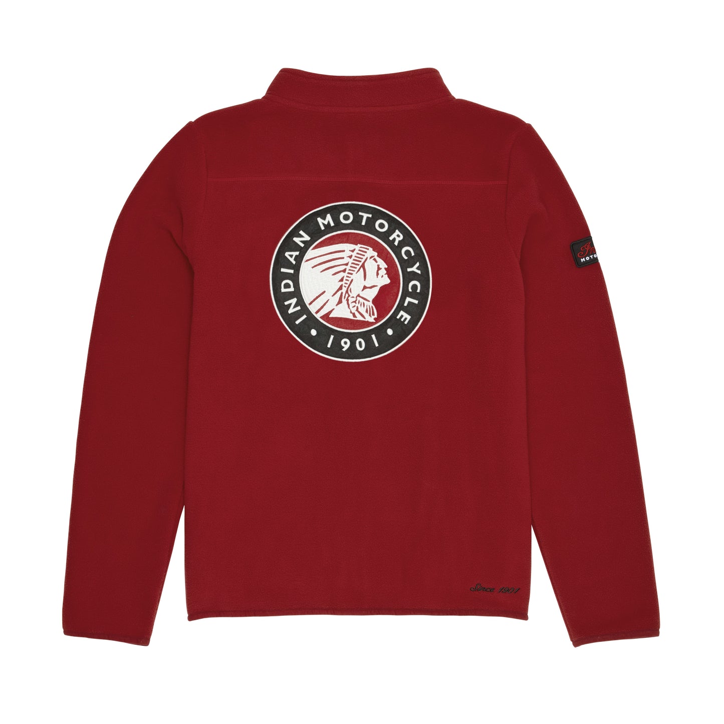 Zip Thru Fleece Top, Red