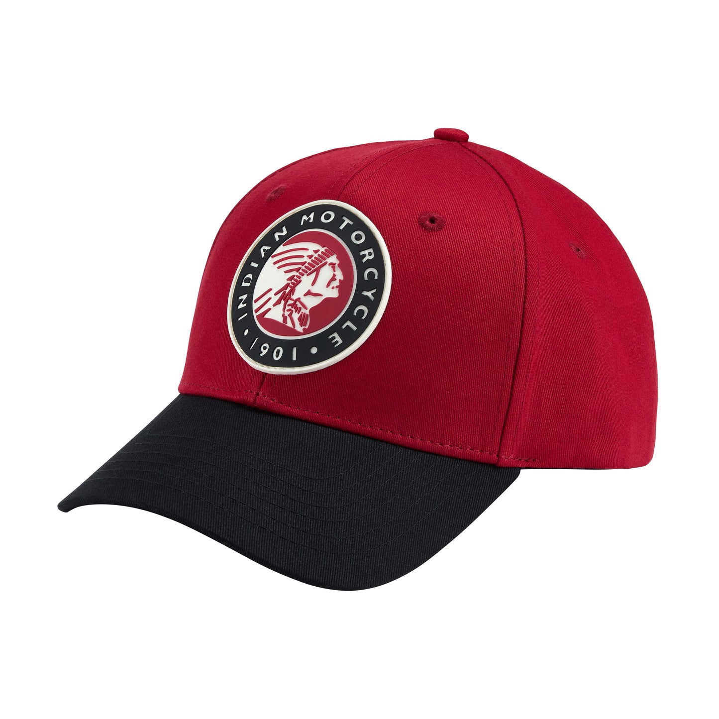 Colorblock Headdress Trucker Cap, Red