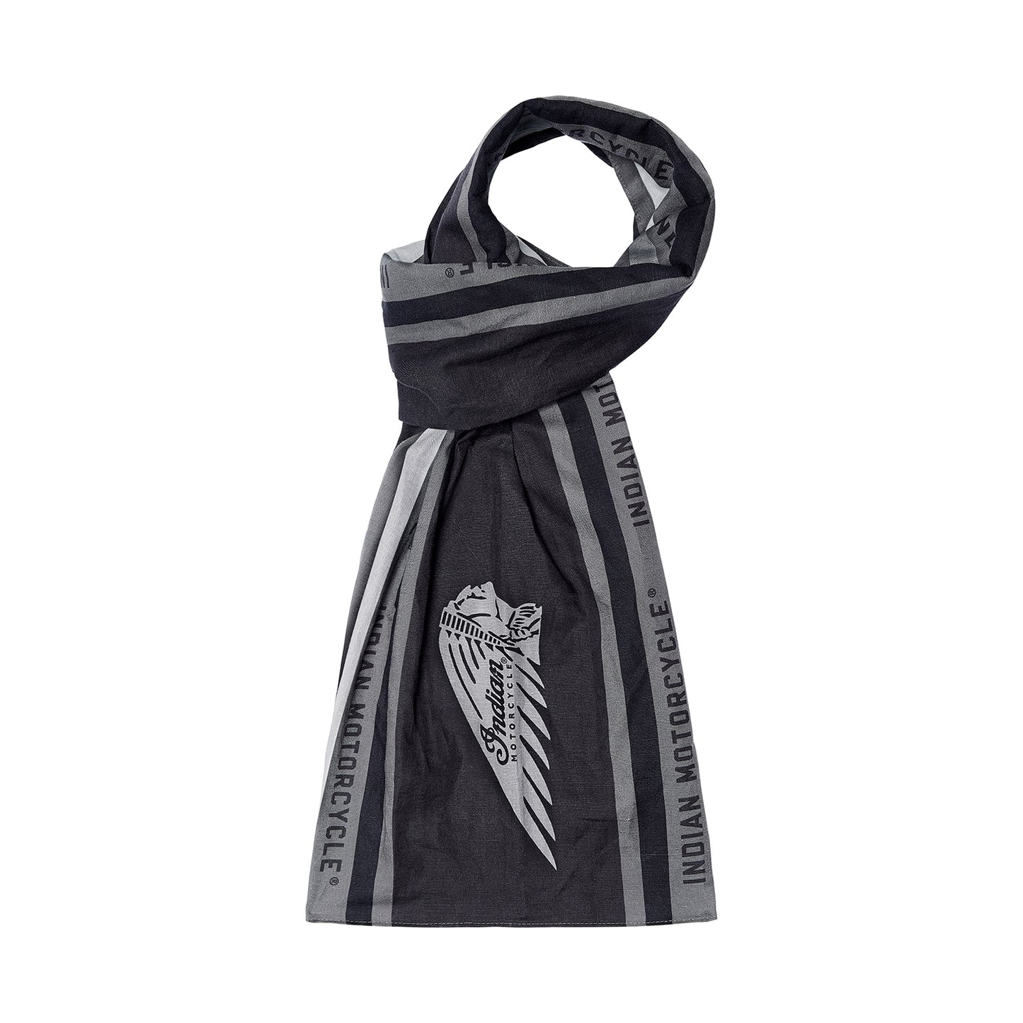 Headdress Cotton Linen Scarf, Black