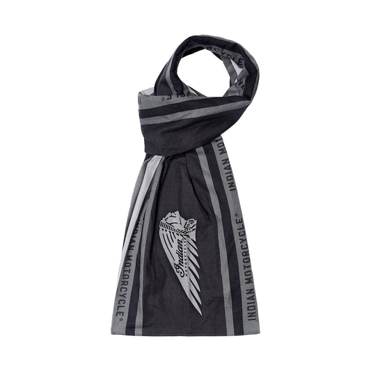 Headdress Cotton Linen Scarf, Black
